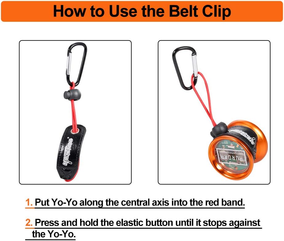 Removedor de rodamientos de metal, 1 clip de cinturón Yoyo con gancho de metal, accesorios de bola de Yoyo