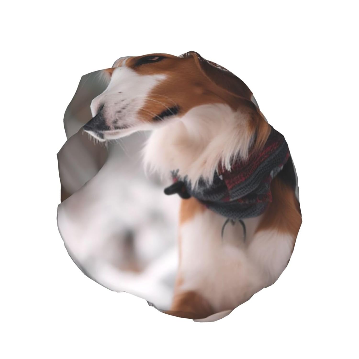 Winter Snow Dog Shower Cap Reusable Double Layered Bath Cap Waterproof Hair Cap with Elastic Band Bathing Hat Spa Salon Shower Hat for Women Men