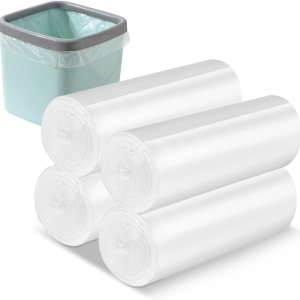 Mini bolsas de basura de 0.5 galones, bolsas de basura pequeñas, 11.8 x 11.8 pulgadas, se adaptan a mini bote de basura de 2 litros, 4 rollos, 200 Mini bolsas de basura de 0.5 galones, bolsas de basura pequeñas, 11.8 x 11.8 pulgadas, se adaptan a mini bote de basura de 2 litros, 4 rollos, 200