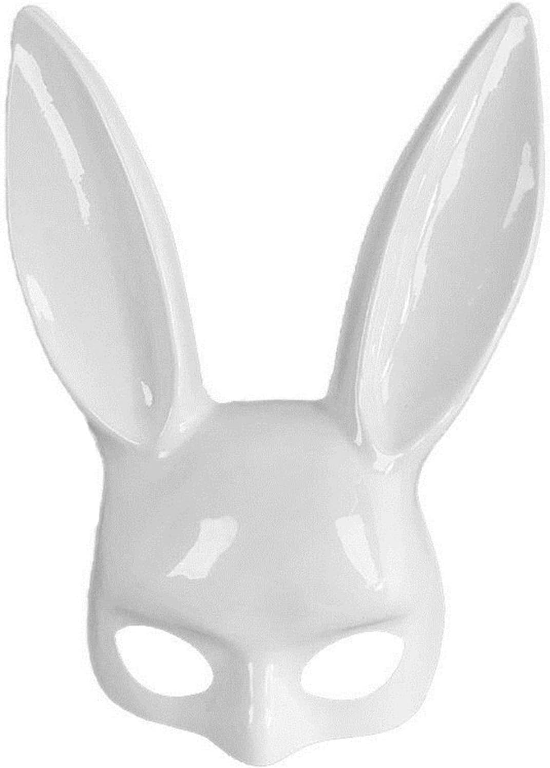 Máscara de conejo sexy de orejas largas, máscara de conejo para mujer, máscara de conejo para Pascua, Halloween, fiesta, accesorio de disfraz