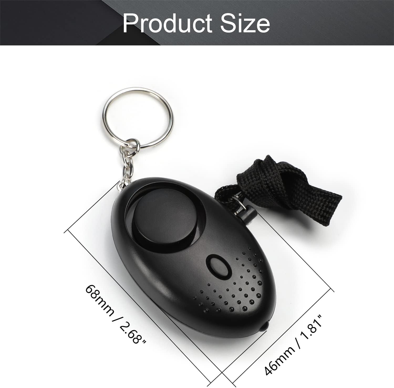 Othmro 2 llaveros de alarma de seguridad personal de 120 dB con sonido seguro, alarma personal de emergencia con luces LED para mujeres, hombres,