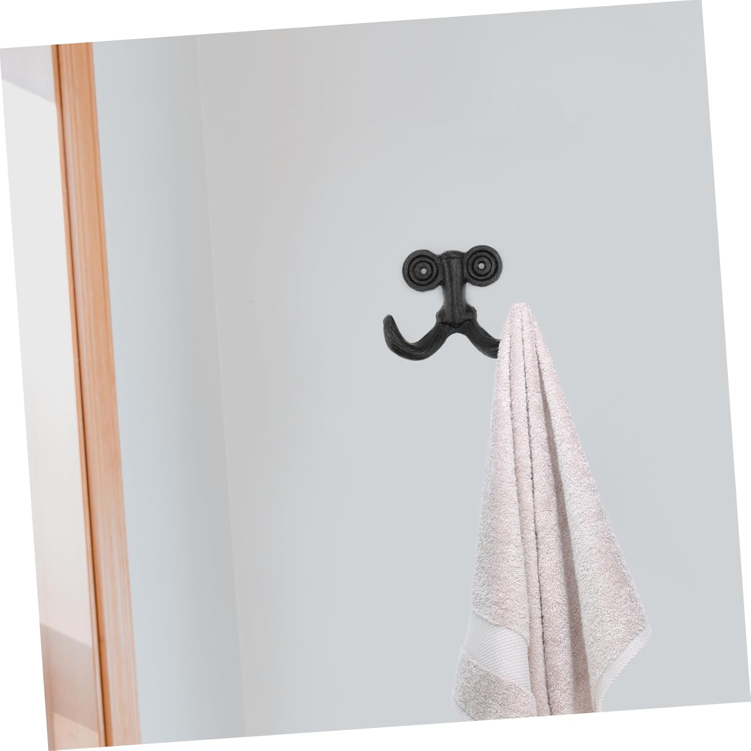 Cabilock Gancho de hierro fundido para barba, colgador de ropa para colgar llaves, gancho para toallas, ganchos rústicos para colgar en la pared,