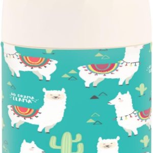 Llama – Tarro de alimentos aislado al vacío de acero inoxidable de 16 onzas, con cuchara plegable, boca ancha, termos de sopa a prueba de fugas para Llama – Tarro de alimentos aislado al vacío de acero inoxidable de 16 onzas, con cuchara plegable, boca ancha, termos de sopa a prueba de fugas para