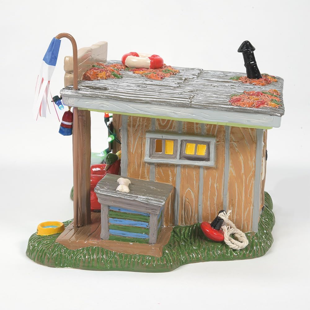 Department 56 Snow Village Xmas Vac Venta de la tienda de cebos Edificio ligero