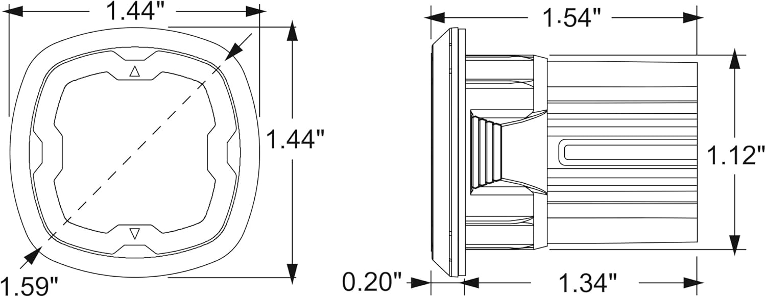 Buyers Products 8892410 – Luz estroboscópica LED ámbar de montaje empotrado o superficial, 17 patrones de flash, 12-24 VCC, soporte de montaje se