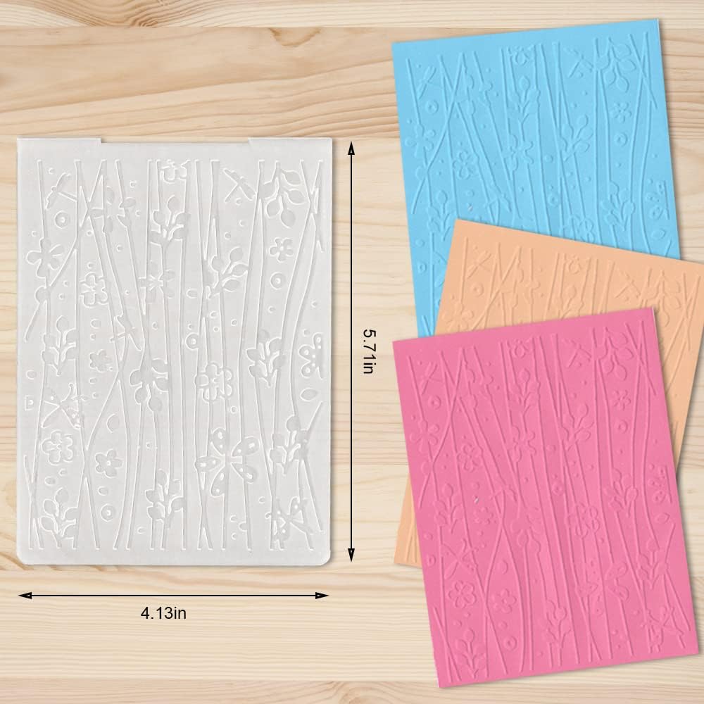 Flores Ramas Carpetas de grabado de plástico para hacer tarjetas Fondo Scrapbooking Plantilla de plástico Álbum de fotos Papel de tarjeta Hecho a