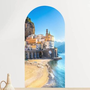 Adhesivo decorativo para pared, diseño de paisaje urbano de Italia, autoadhesivo, extraíble, decoración de pared para sala de estar, dormitorio, Adhesivo decorativo para pared, diseño de paisaje urbano de Italia, autoadhesivo, extraíble, decoración de pared para sala de estar, dormitorio,