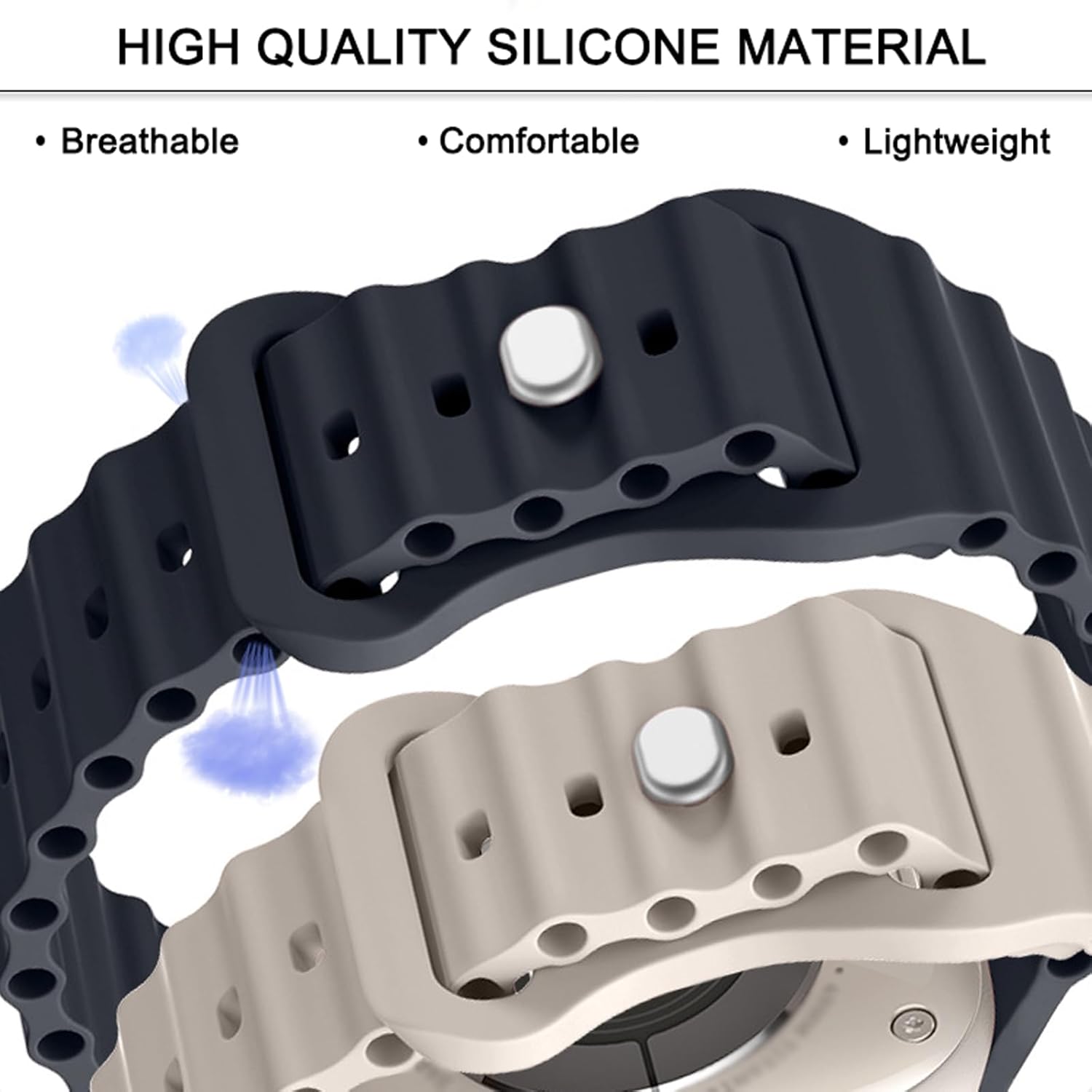 Correas de océano compatibles con Apple Watch Band 1.496 in 1.575 in 1.614 in 1.654 in 1.732 in 1.772 in 1.929 in
