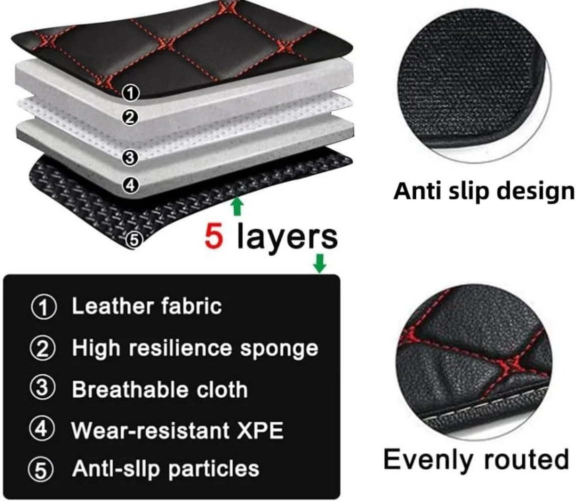 ATMASAD Alfombrillas de cuero de lujo con protección para todo tipo de clima para el 99.99 % de automóviles, SUV y camiones según los modelos