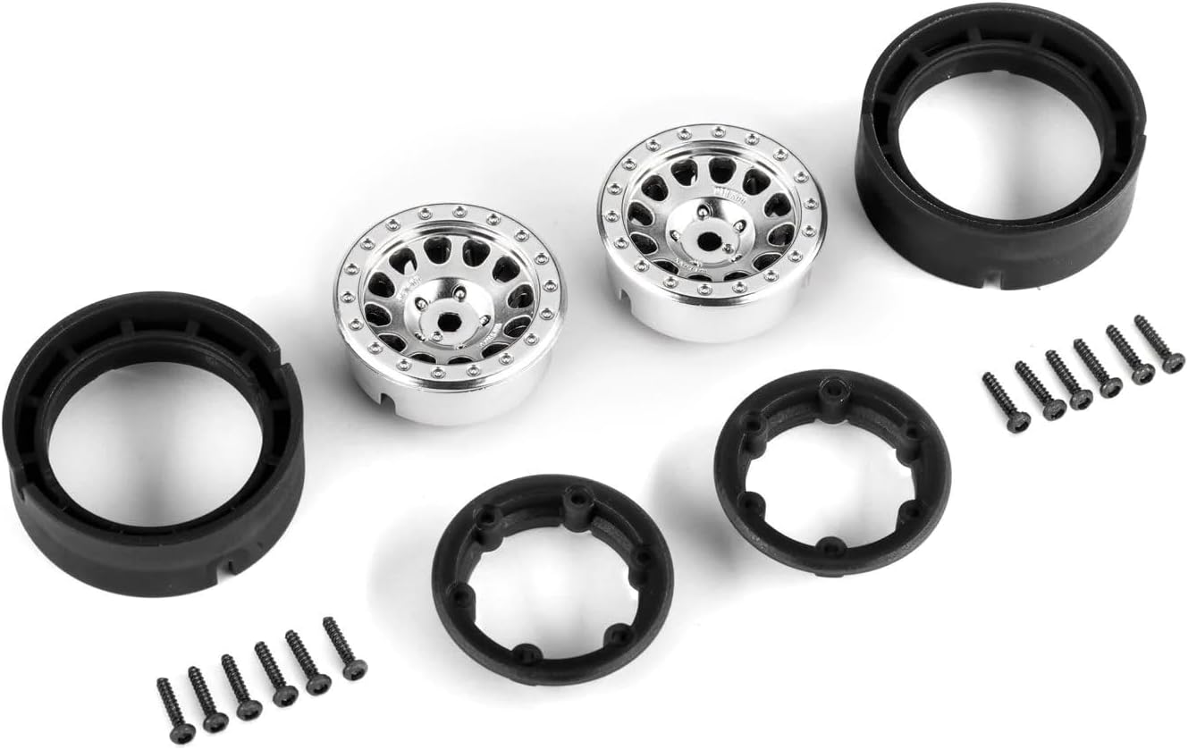 Traxxas 9781-SATIN Wheels, 1.0′, Method Wheels 105 (Satin Chrome, Beadlock) (2)