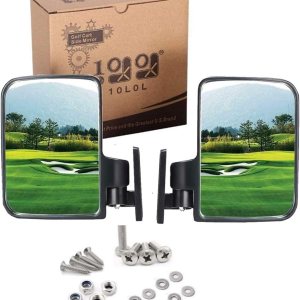 10L0L Espejos para carrito de golf, espejo lateral plegable universal convexo para Club Car, EZGO, Yamaha, espejos de vidrio HD ajustables de 180 10L0L Espejos para carrito de golf, espejo lateral plegable universal convexo para Club Car, EZGO, Yamaha, espejos de vidrio HD ajustables de 180