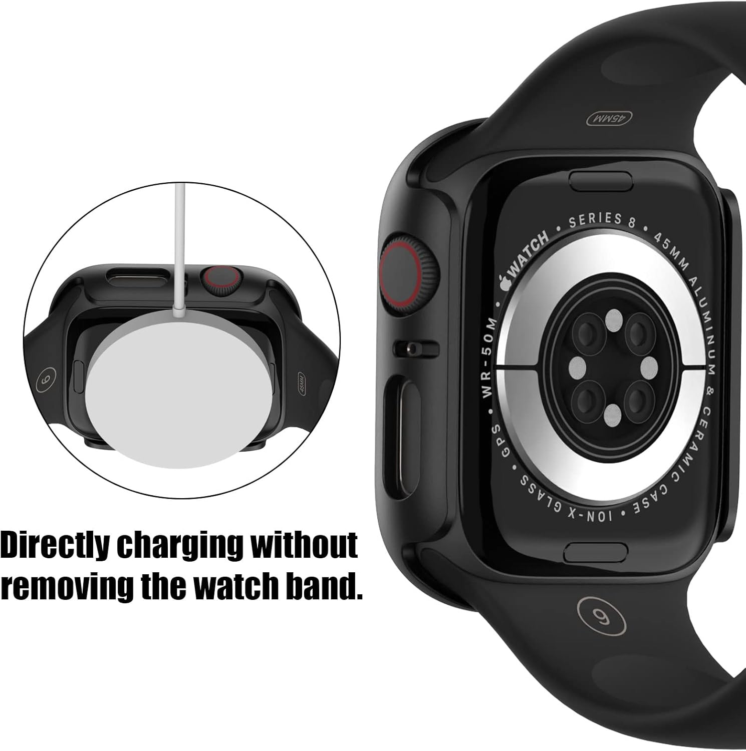 Paquete de 4 unidades COMMUTER para Apple Watch SE (2 generación)SE654 Protector de pantalla de 1.57 pulgadas, cubierta ultrafina de policarbonato