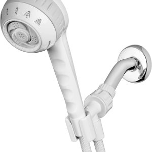 Waterpik Cabezal de ducha de masaje original con manguera de 5 pies, incluye aerosoles de masaje y 6 modos, fácil instalación de bricolaje, 1.8 GPM, Waterpik Cabezal de ducha de masaje original con manguera de 5 pies, incluye aerosoles de masaje y 6 modos, fácil instalación de bricolaje, 1.8 GPM,