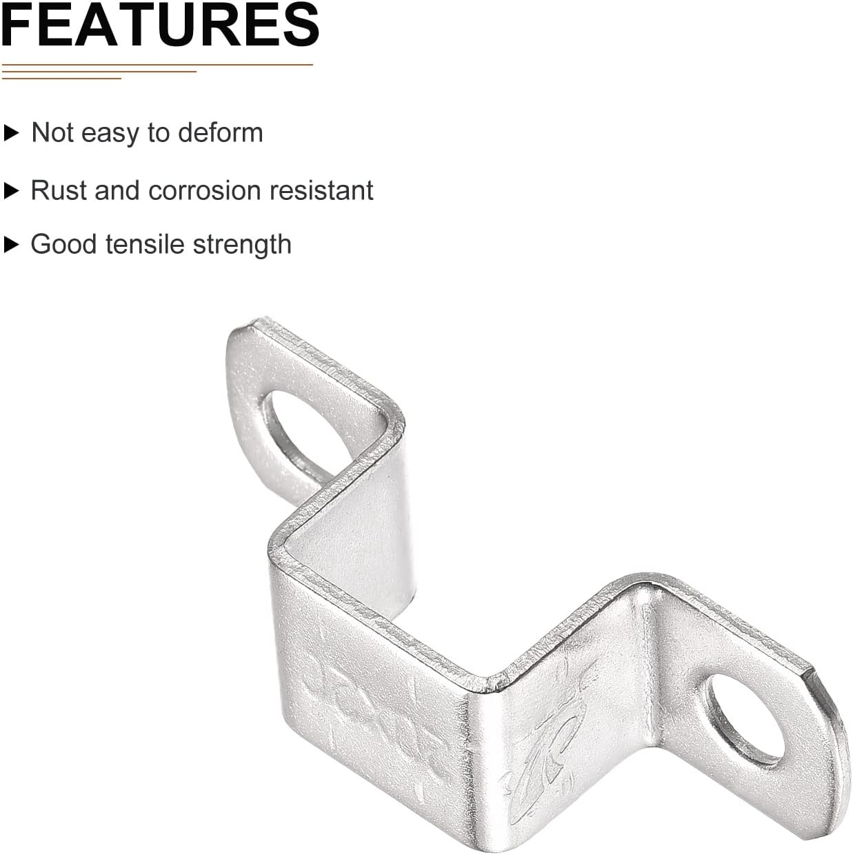 DTGN Soporte de conector de puntal en forma de U de 0.709 in x 0.866 in (InnerHxInnerW) – Paquete de 6 – Bueno para fijación de tuberías en el hogar