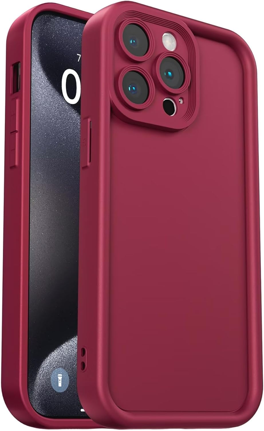 Fundas diseñadas para iPhone 15 Pro Max protección completa de la cámara Fortalecimiento a prueba de golpes Slim Fit Ligero Suave Gel Caucho TPU