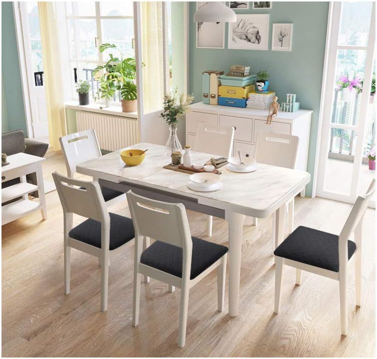 Fuloon – Paquete de 2 a 4 fundas de asiento de silla jacquard elásticas, extraíbles, lavables, anti-polvo, para sillas de comedor, cojín de asiento.