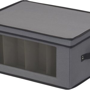 Household Essentials Caja de almacenamiento para copones de vino, capacidad para 12 copas Household Essentials Caja de almacenamiento para copones de vino, capacidad para 12 copas