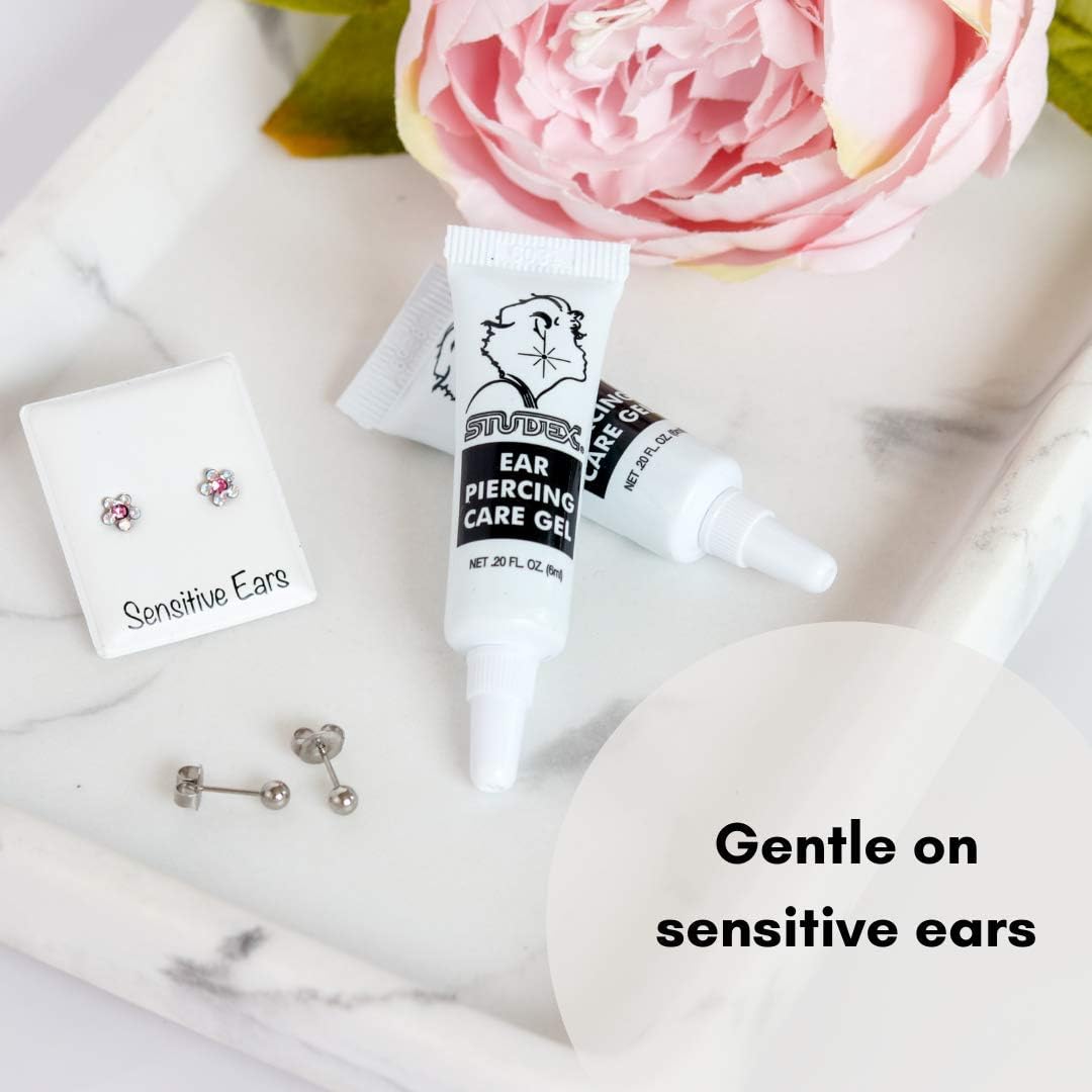 Studex Gel para el cuidado de los piercings de oído  Gel de cuidado posterior con extracto de aloe calmante para proteger la piel y promover la