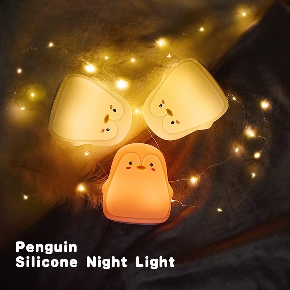 TriPro Penguin – Lámpara de silicona para decoración de habitación de bebé, niños, niñas, niños pequeños, adolescentes