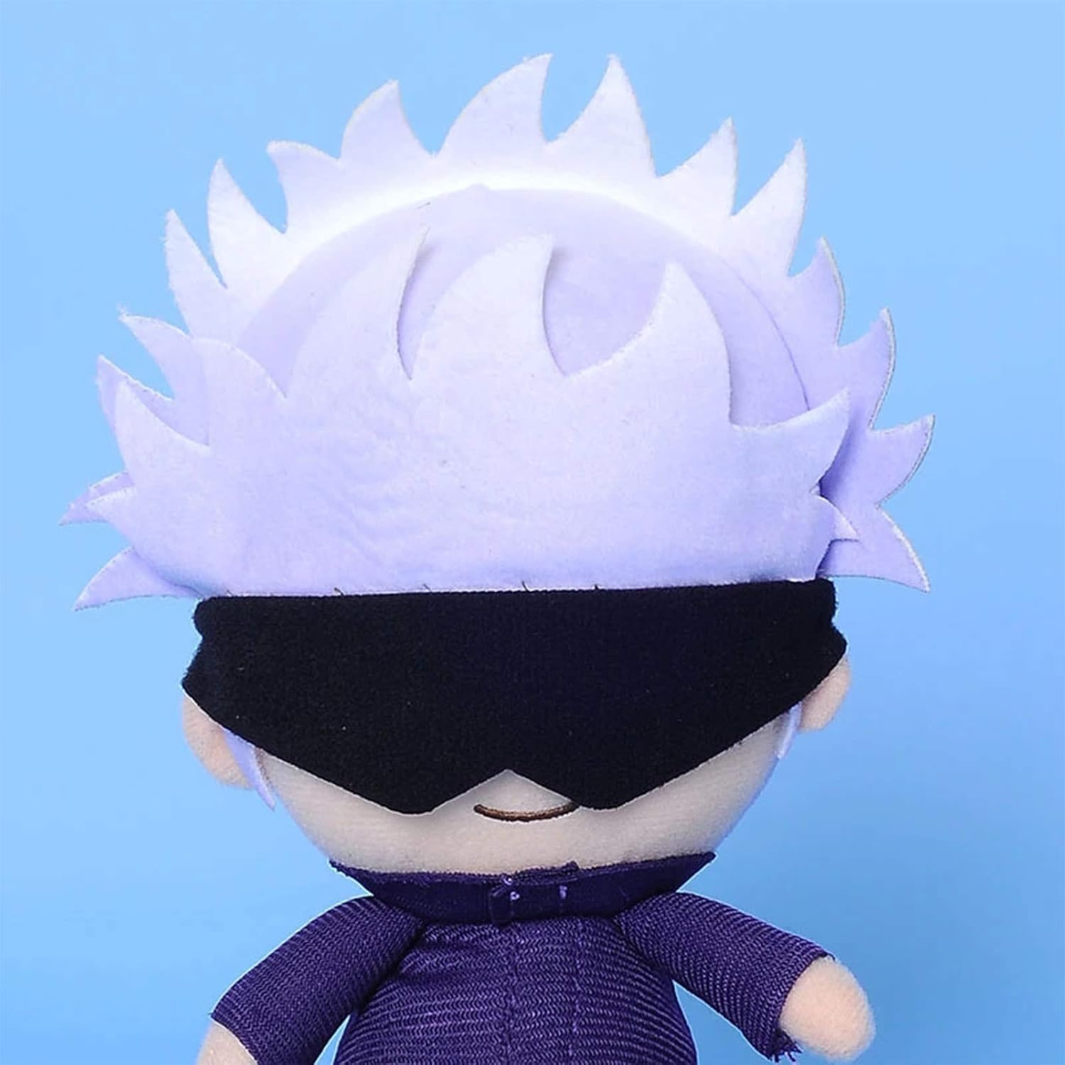 AMNPOLEN Figura de peluche con parche que se puede abrir, muñeco de peluche de anime Gojo Satoru, llavero de juguete, paquete de bolsas colgantes