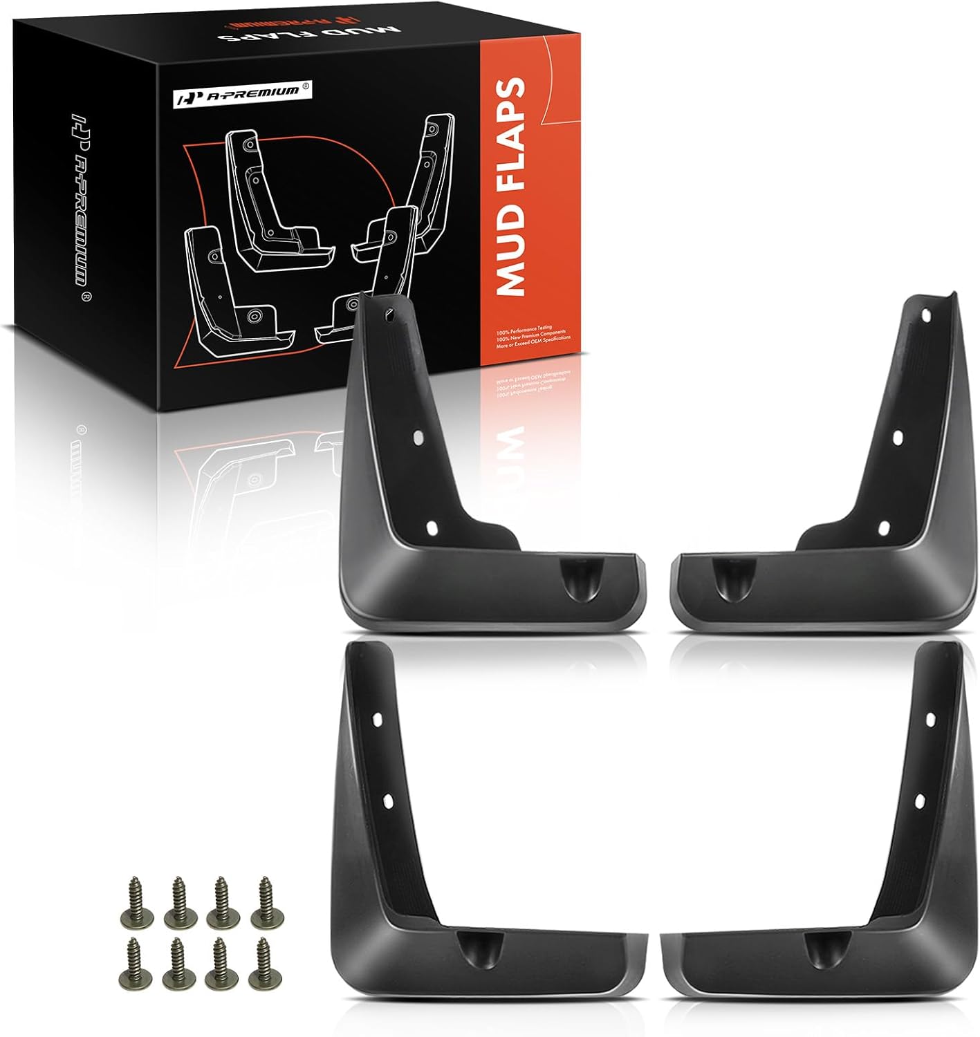 A-Premium Juego de 4 guardabarros con accesorios de hardware compatibles con Lexus ES350, ES300h, (solo base), 2013-2018, sedán, delantero y trasero