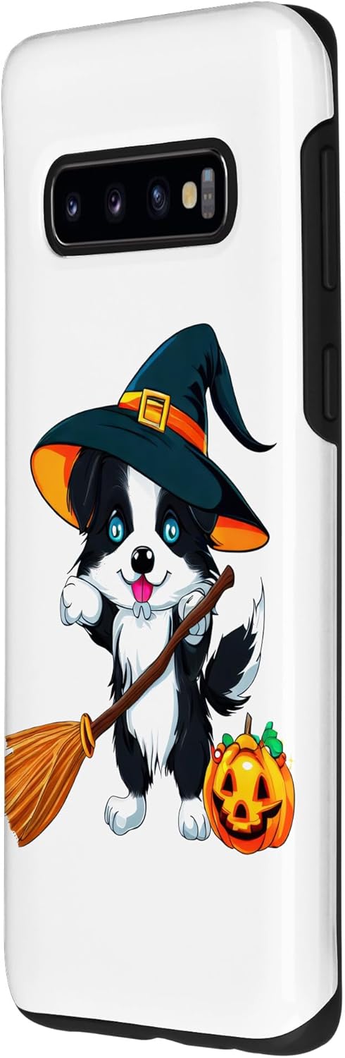 Galaxy S10 Border Collie Witches Halloween Costume For Lover Dog Case