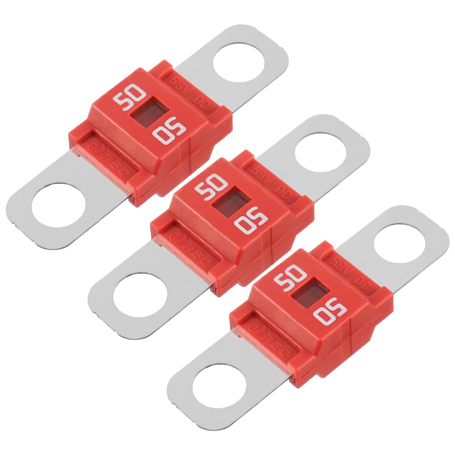 SIGANDG Fusible AMIMidi 50A Fusible de alta corriente atornillado de 50 amperios para automóviles, autobuses, camiones, caravanas, vehículos de