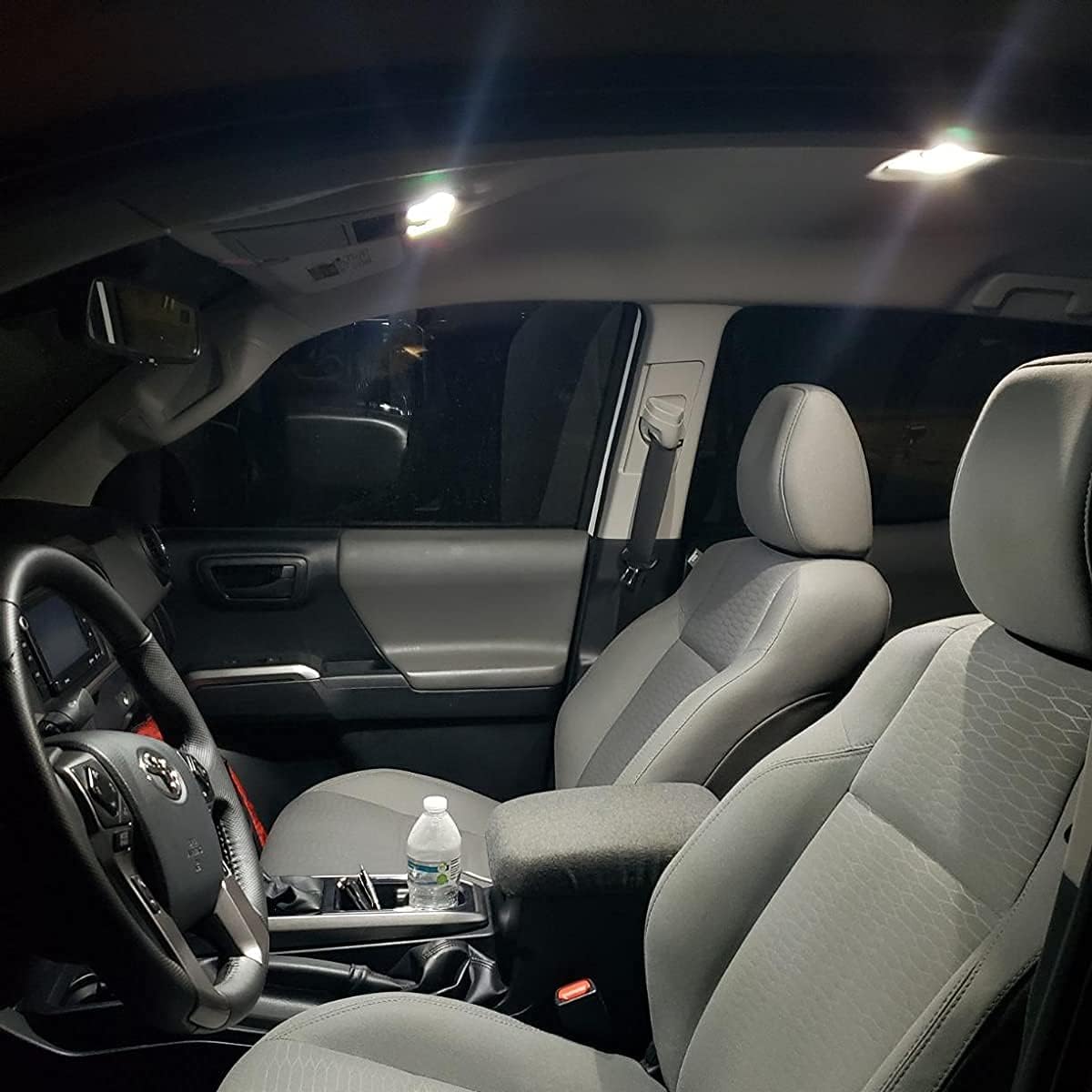 Kit de luz LED para mapa de cúpula interior, compatible con placa de espejo de tocador Toyota Tacoma 2016-2021, blanco brillante 6000K