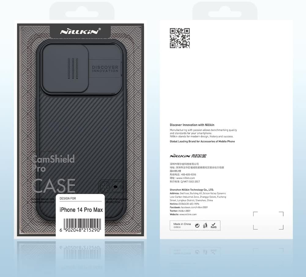 Nillkin CamShield Pro diseñada para iPhone 14 Pro con funda para cámara, funda con protección deslizante para cámara, delgada, a prueba de golpes,