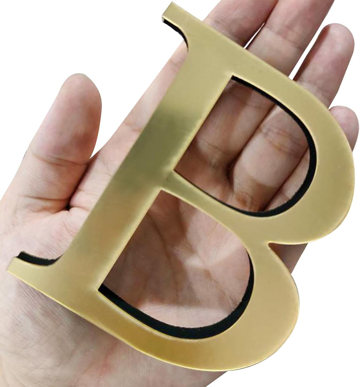 PATIKIL Adhesivos de pared de acrílico 3D con letras V autoadhesivas para decoración del hogar, letrero artístico, para bricolaje, decoración del