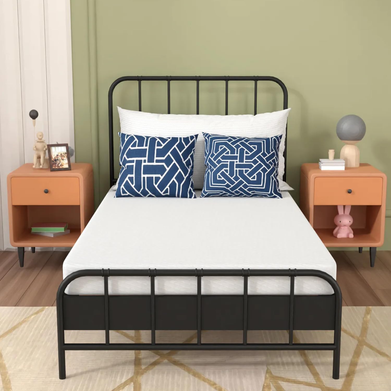 Colchón individual de espuma viscoelástica de 5 pulgadas con certificado CertiPUR-US para sueño fresco y alivio de presión, colchón de cama de