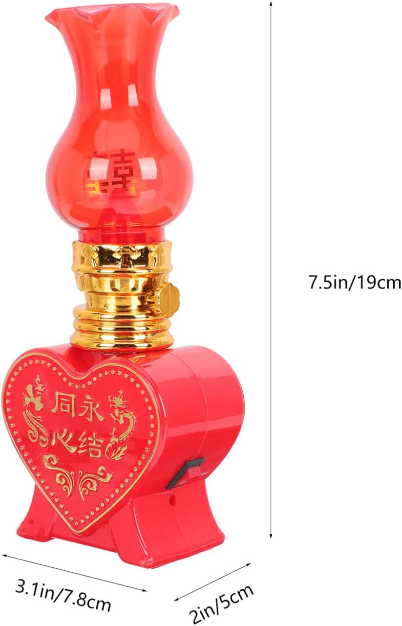 Angoily Luces decorativas eléctricas sin llama velas rojas chinas velas velas centros de mesa de vela decoración china decoración china corazón