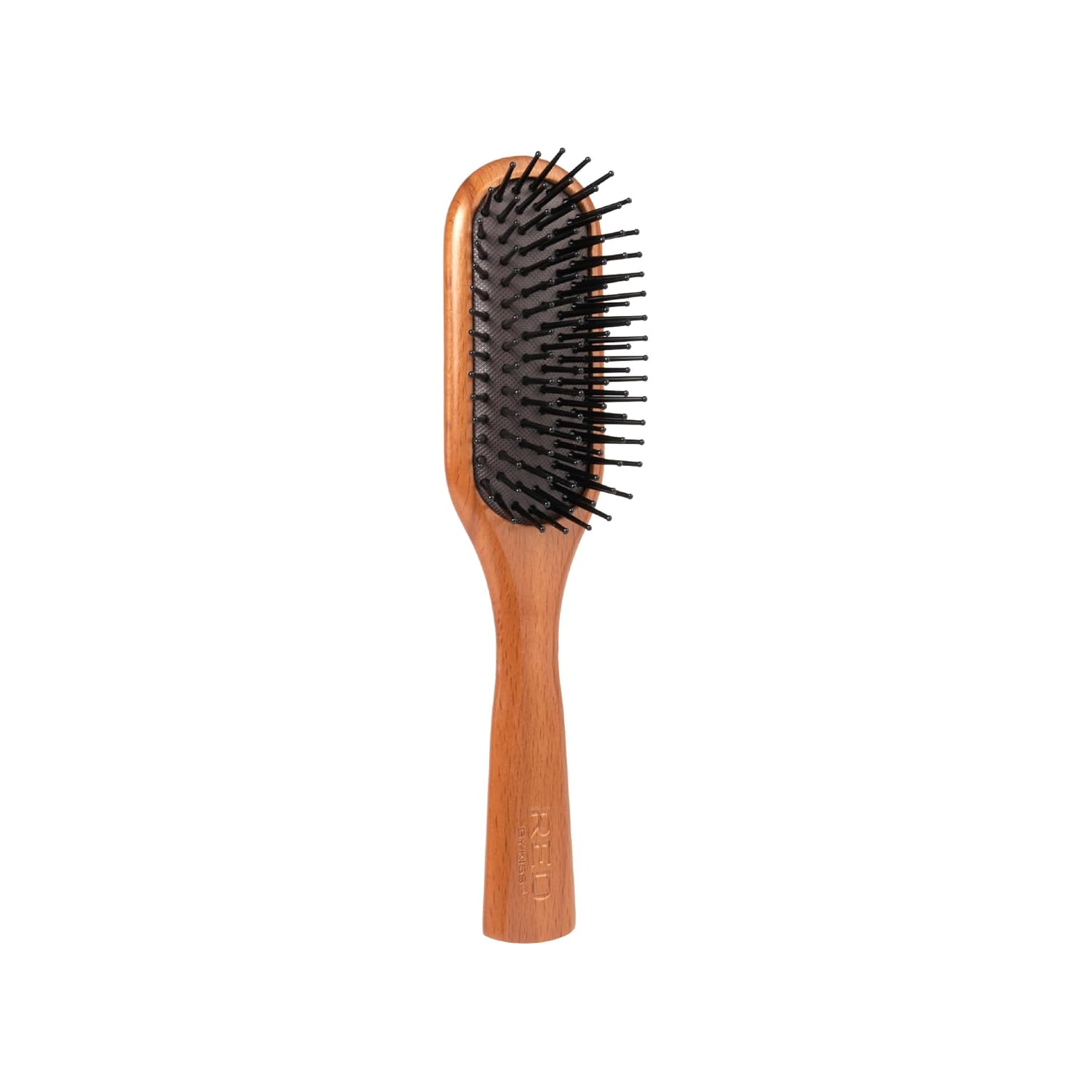 RED by Kiss Cepillo de madera para desenredar, cerdas largas de madera de haya, cepillo para cabello grueso, rizado, fino, largo, corto, húmedo y