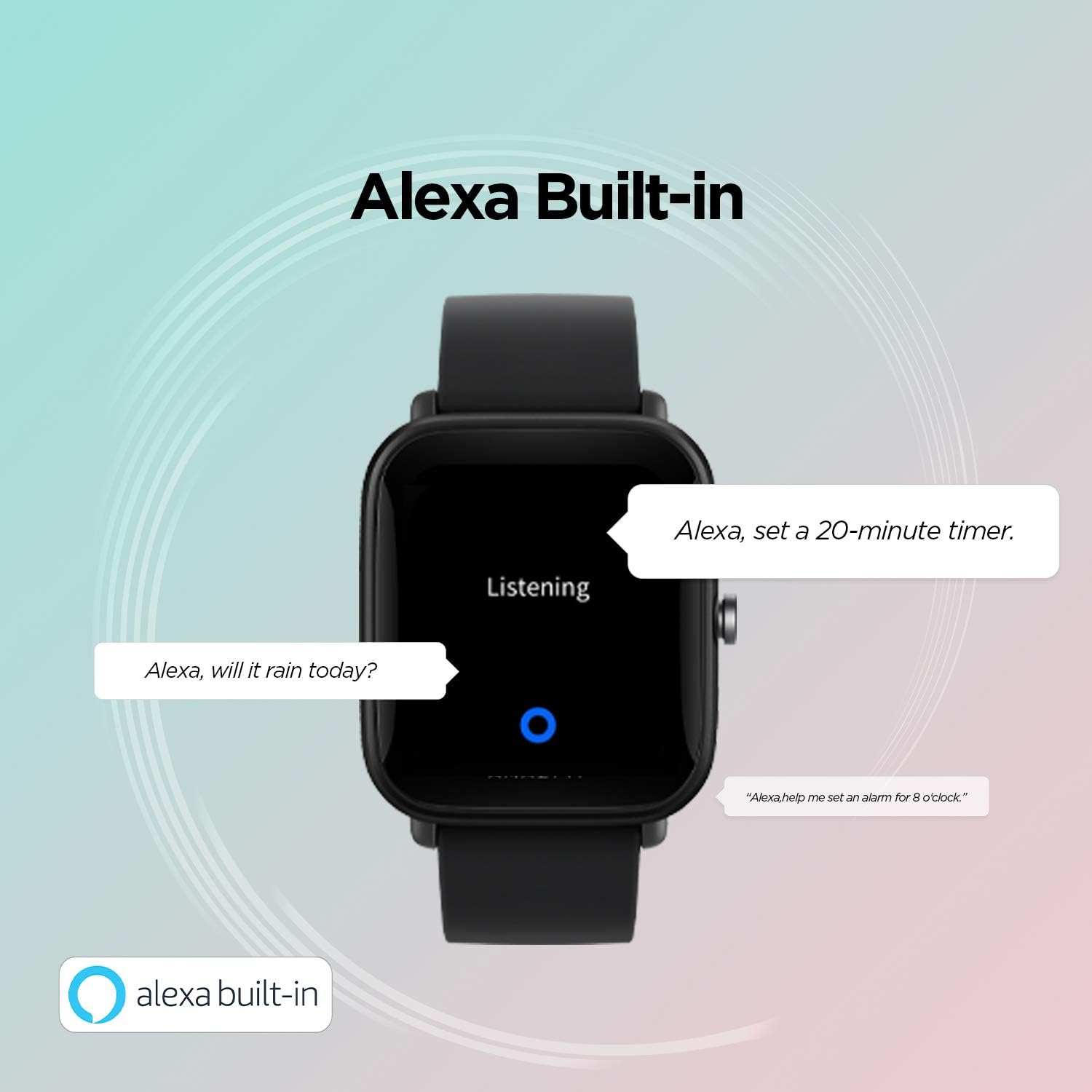 Amazfit BIP U Pro Smart Watch con GPS incorporado, duración de la batería de 9 días, rastreador de fitness, oxígeno de sangre, ritmo cardíaco,