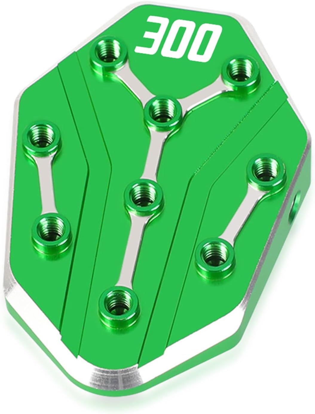 CNC aluminio Motorcycle Kickstand Side Stand Enlarge Extension for Kawasaki Ninja 400 300 650 1000 Z900 Versys650 2010-2023 (Color  Green ZX10R)