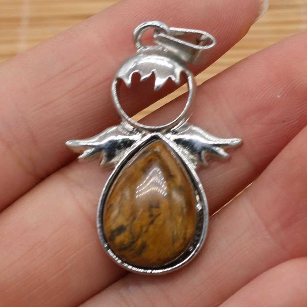 Zotoone 7 dijes de cristal de piedra natural, ángulo de 7 chakras, colgantes de piedras preciosas curativas para manualidades, collares, pulseras,