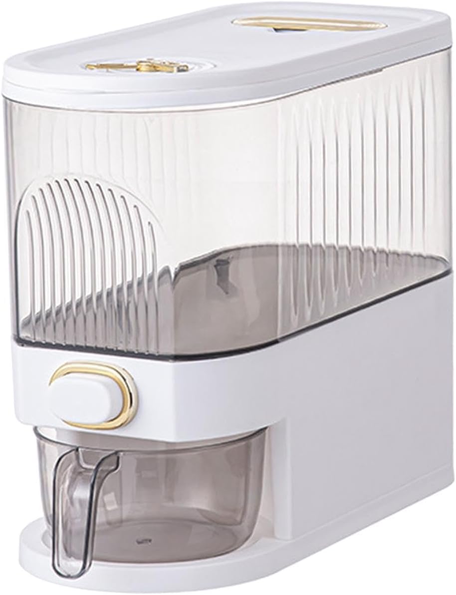 Dispensador de arroz, recipiente de arroz sellado, dispensador de alimentos, contenedor de almacenamiento de alimentos para alimentos secos,