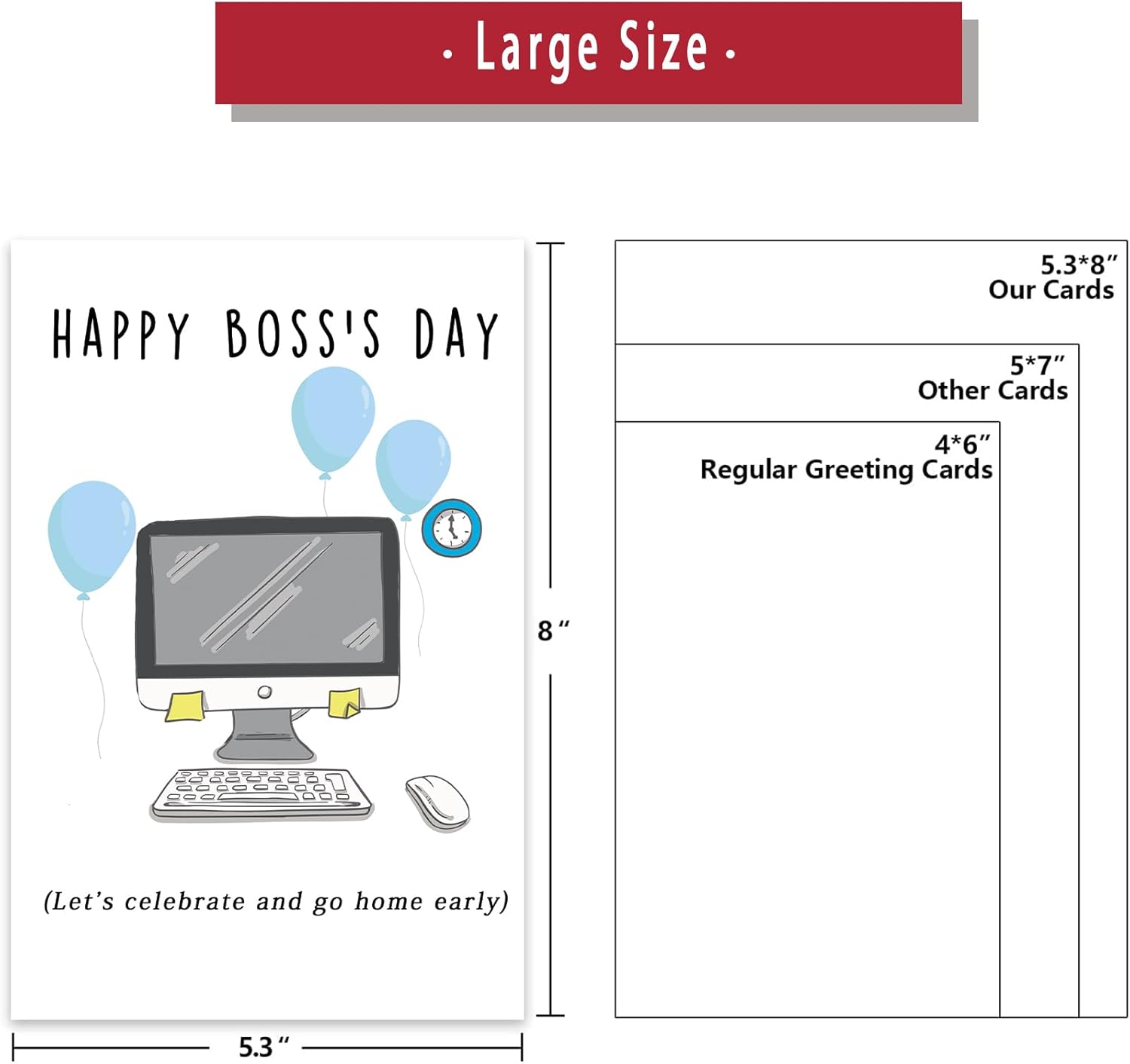 Ziwenhu Cheeky – Tarjeta del día del jefe para líder, tarjeta de humor para el día del jefe de un empleado, divertida tarjeta del día del jefe,