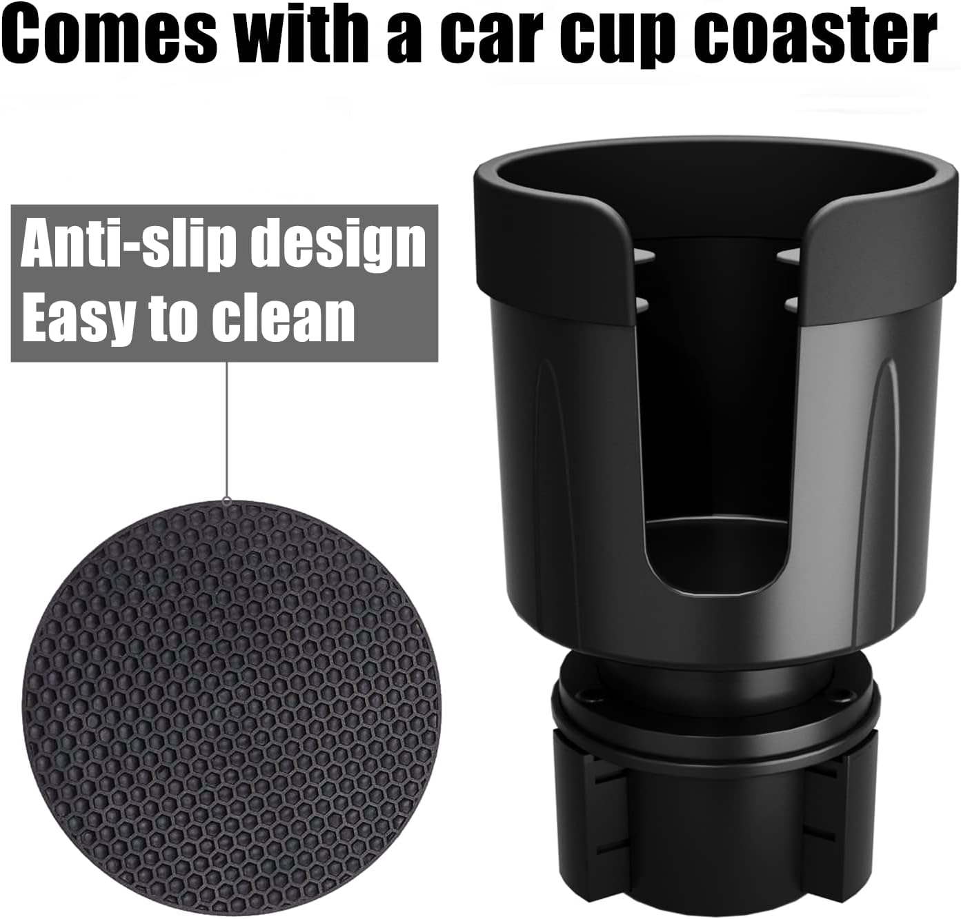 Expansor de portavasos para automóvil  Expansor de portavasos de coche con base ajustable  Se adapta a Yeti, Nalgene, Hydro Flask, botellas de 1040
