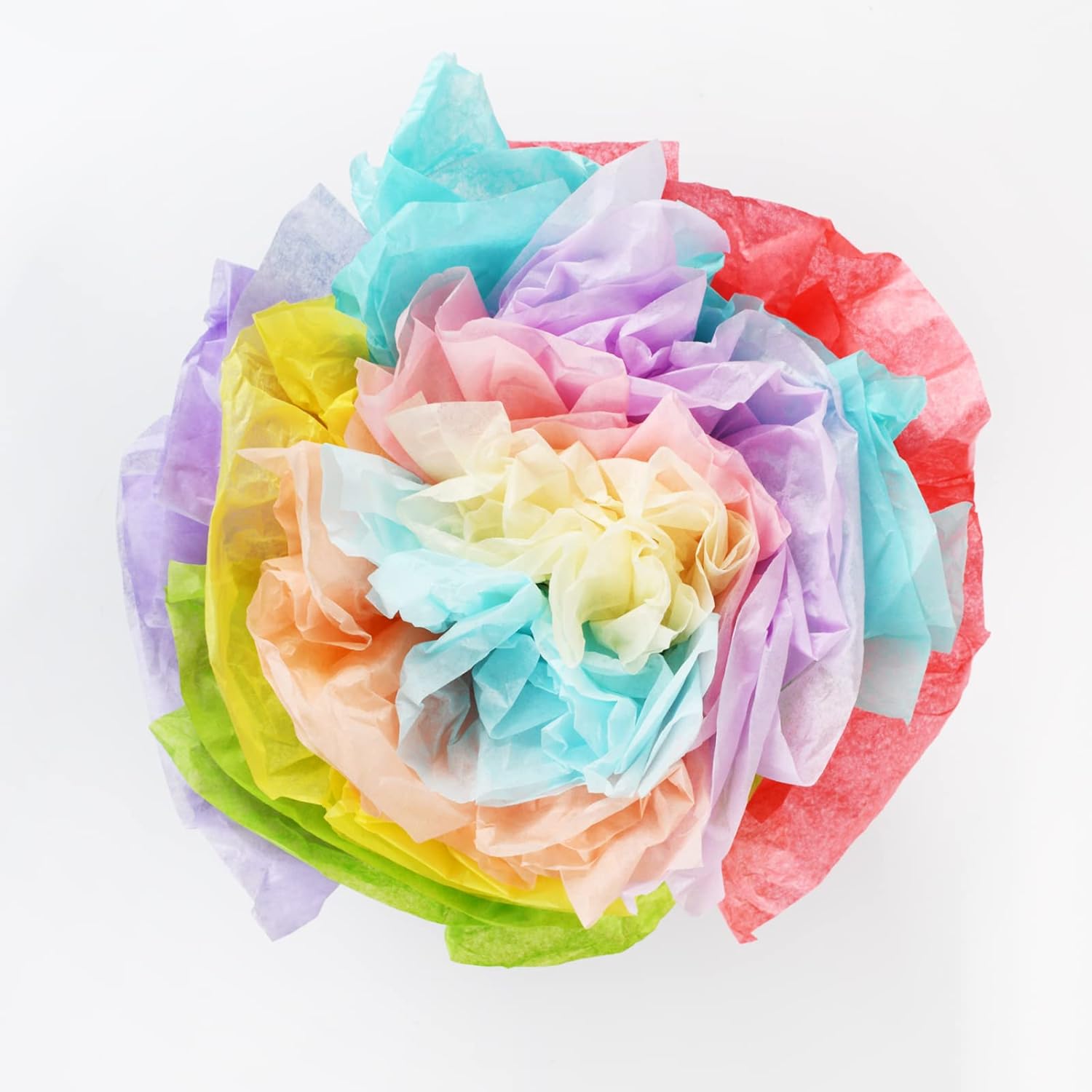 Simetufy 60 hojas de papel de seda para bolsas de regalo, 10 papel de seda de color pastel para manualidades, papel de seda de arte a granel, papel