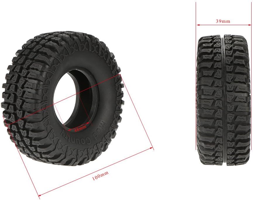 Goolsky 4 neumáticos Austar 1.9 “3.937 in escala 110 para 110 RC4WD D90 Axial SCX10 RC Rock Crawler
