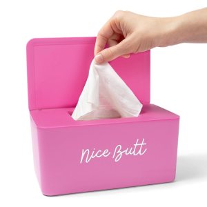 Dispensador de toallitas para bebés, niños y adultos, contenedor de toallitas coloridas, soporte de plástico de gran capacidad para 100 toallitas – Dispensador de toallitas para bebés, niños y adultos, contenedor de toallitas coloridas, soporte de plástico de gran capacidad para 100 toallitas –