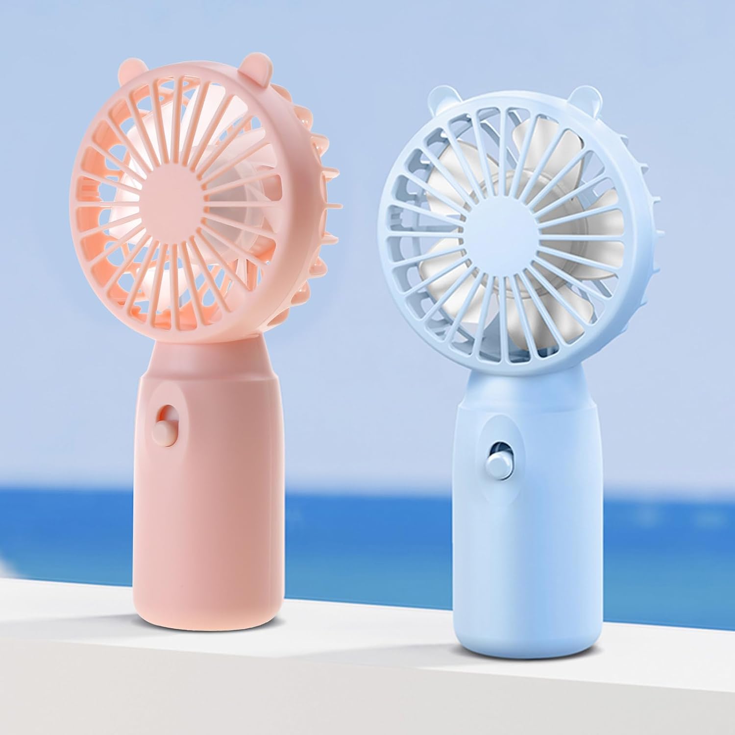 Ventilador pequeño de mano, mini ventilador portátil de verano, ventilador de bolsillo con pilas AA (pilas no incluidas) Ventilador de oficina,