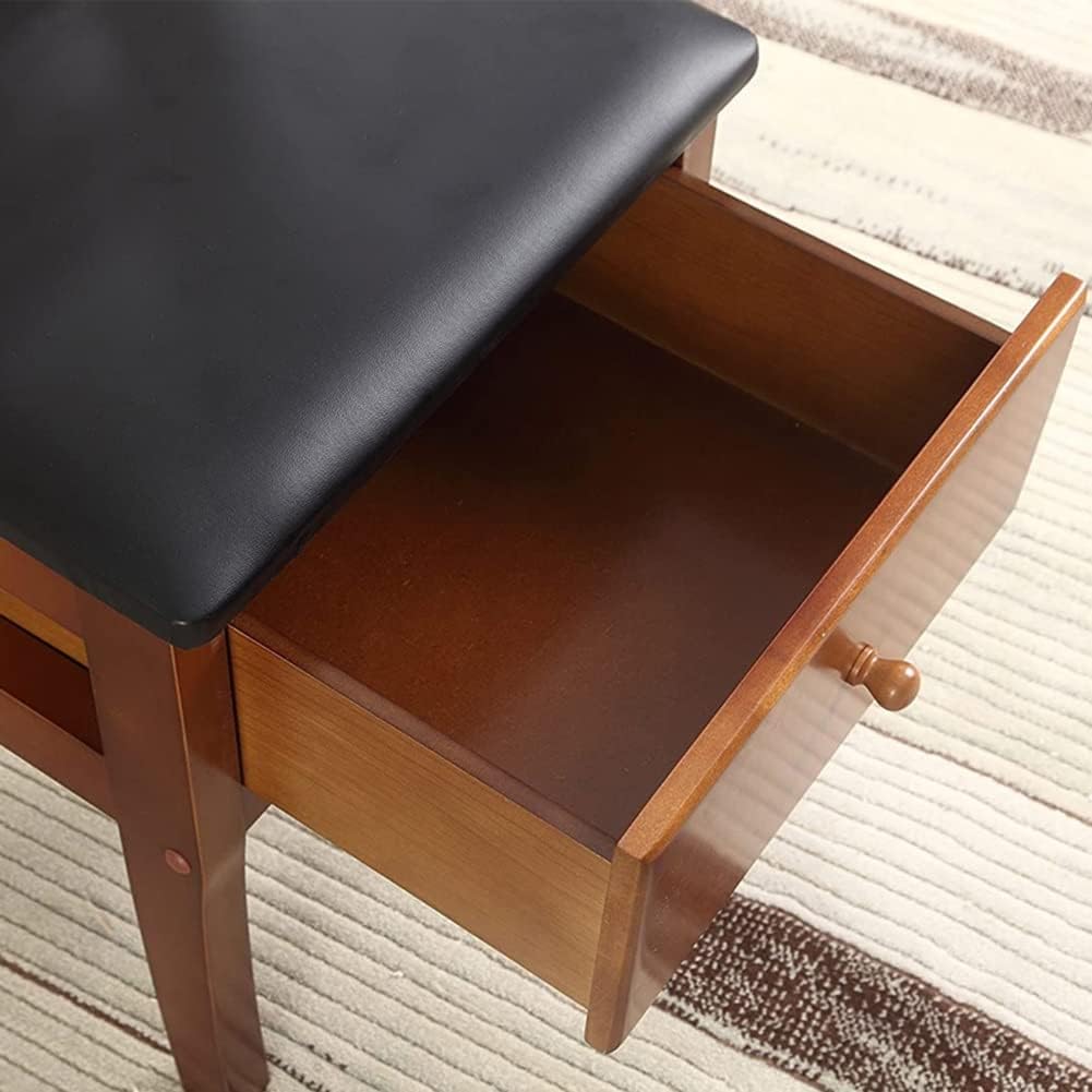 Soporte de madera para silla de valet con cajón, estante de ropa independiente con barra de pantalones y barra de corbata, soporte de valet para