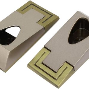 IIVVERR Armario Armario Rectangular Forma Rail Rod End Soportes Titular Tono Bronce 2pcs (Armario Armario Rectangular En forma de barra Varilla IIVVERR Armario Armario Rectangular Forma Rail Rod End Soportes Titular Tono Bronce 2pcs (Armario Armario Rectangular En forma de barra Varilla