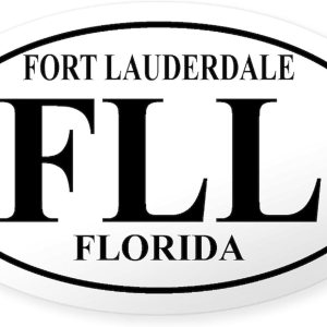CafePress FLL Fort Lauderdale – Adhesivo ovalado para parachoques CafePress FLL Fort Lauderdale – Adhesivo ovalado para parachoques