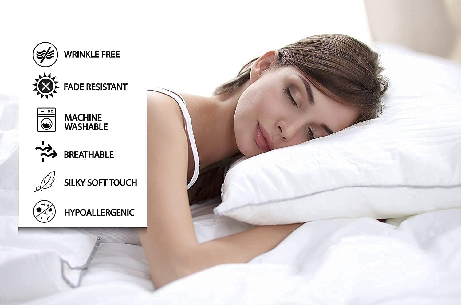 whitecottonworld Juego de 2 fundas de almohada cuadradas europeas de 26 x 26 pulgadas, 600 hilos, tejido satinado de algodón egipcio puro, con