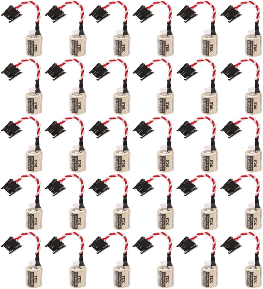 30PCS CR14250SE 3V PLC Battery 1800mAh Backup Power Supply with Plug Non-Rechargeable
