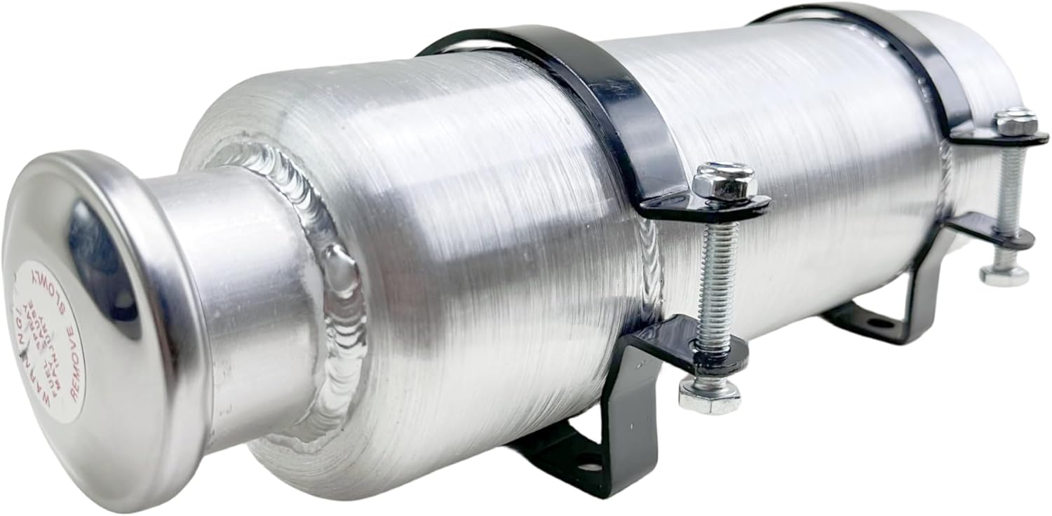 JSD – Tanque de gasolina vertical auxiliar de 0,58 galones de aluminio de 4 x 12 pulgadas 18 pulgadas NPT
