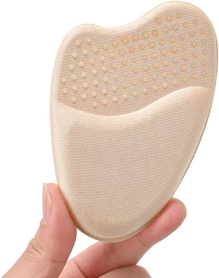 2 pares de almohadillas metatarsianas, cojines de pies para mujer (beige), Beige